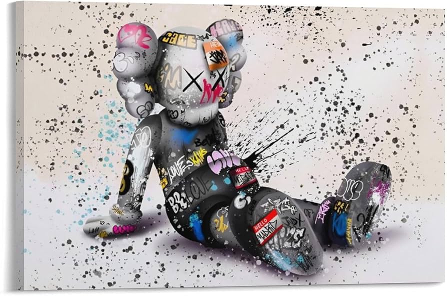 KAWS Canvas Painting Series Print