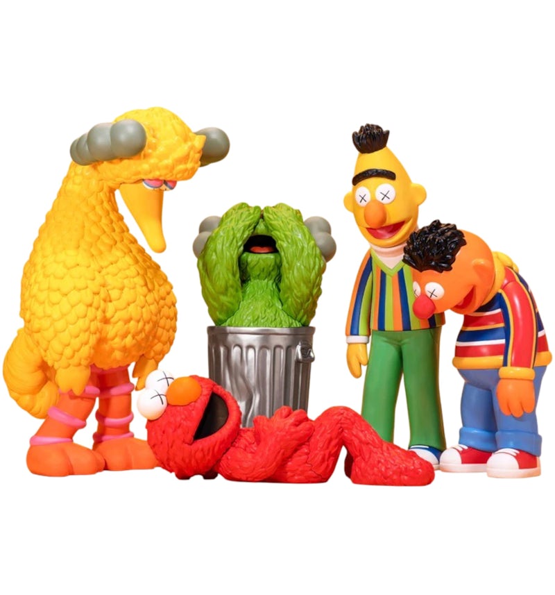 KAWS x Sesame Street Plush Keychain Set