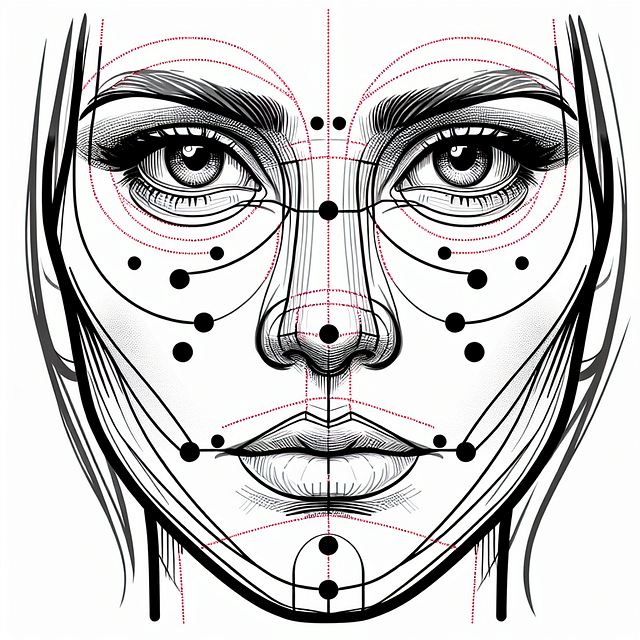 face with marked spots for eyes
