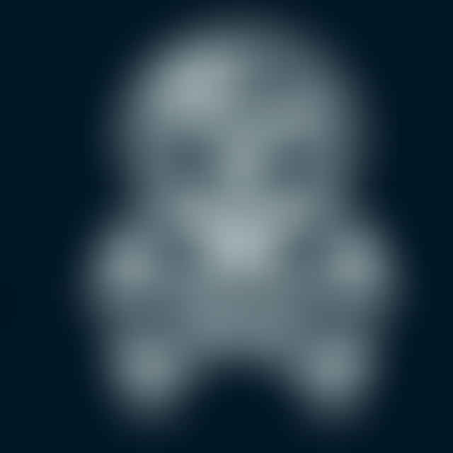 basic sketch of KAWS skull-and-crossbones head