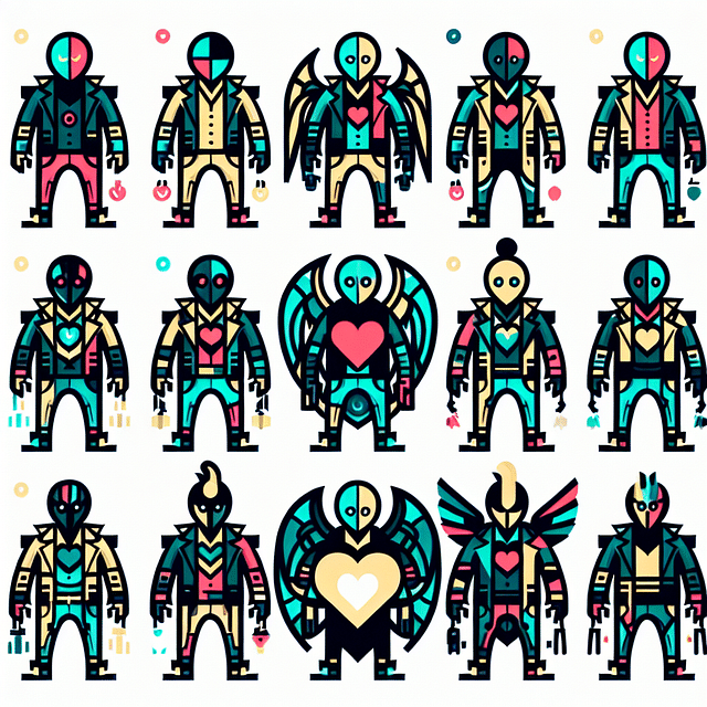 KAWS figures arranged by color theme