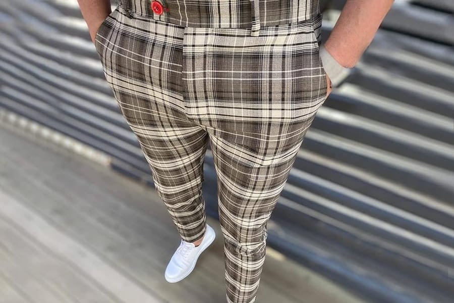 designer slim-fit trousers