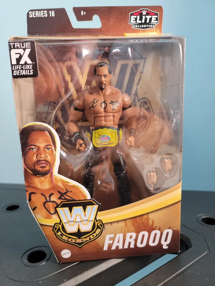 inspecting collectible figure