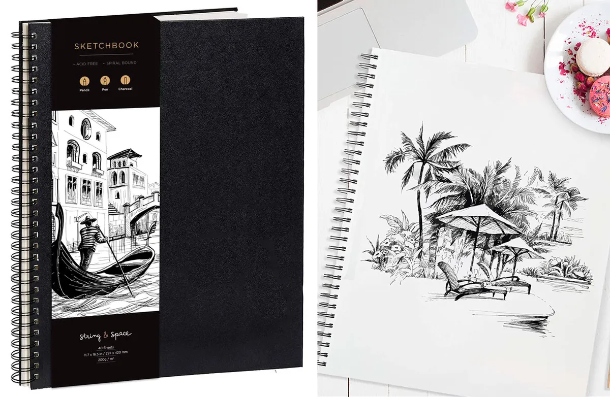 acid-free sketchbook for drawing