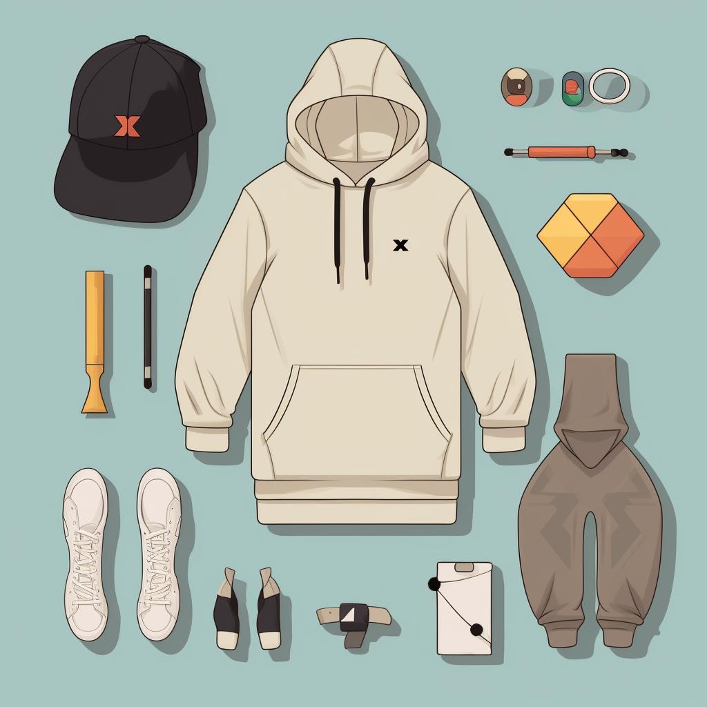 A styled Kaws hoodie outfit with minimalistic accessories