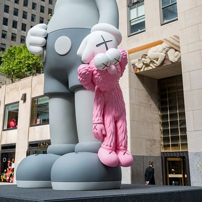 What does the 'xs' mean on Kaws character eyes?