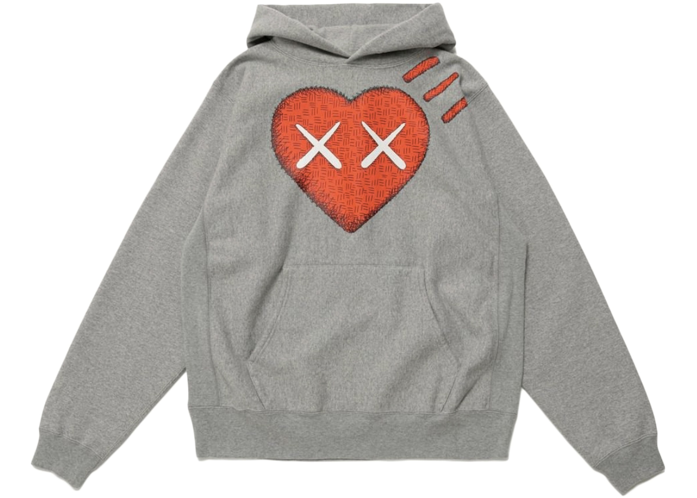 A variety of Kaws hoodies in different colors and designs