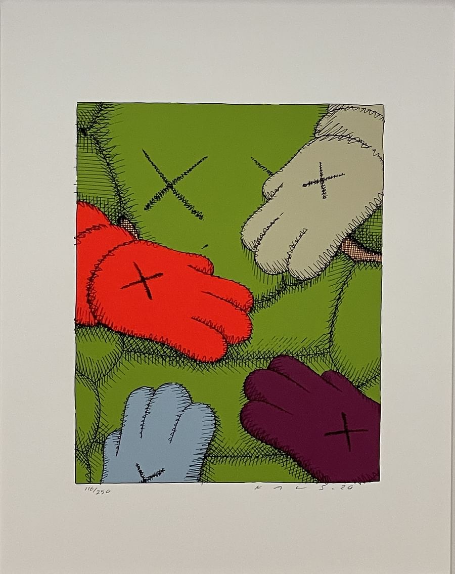 Kaws art featuring pop culture icons