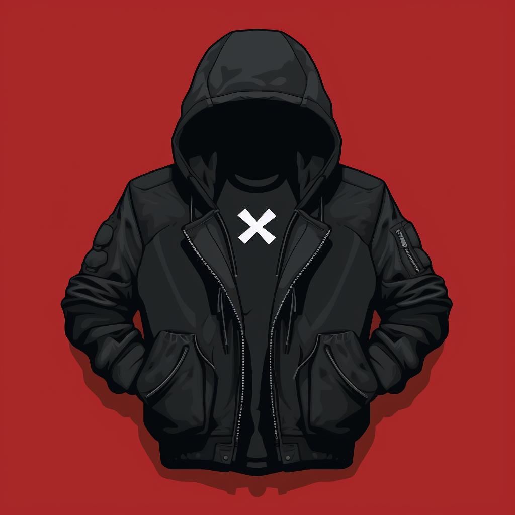 A Kaws hoodie layered with a black leather jacket