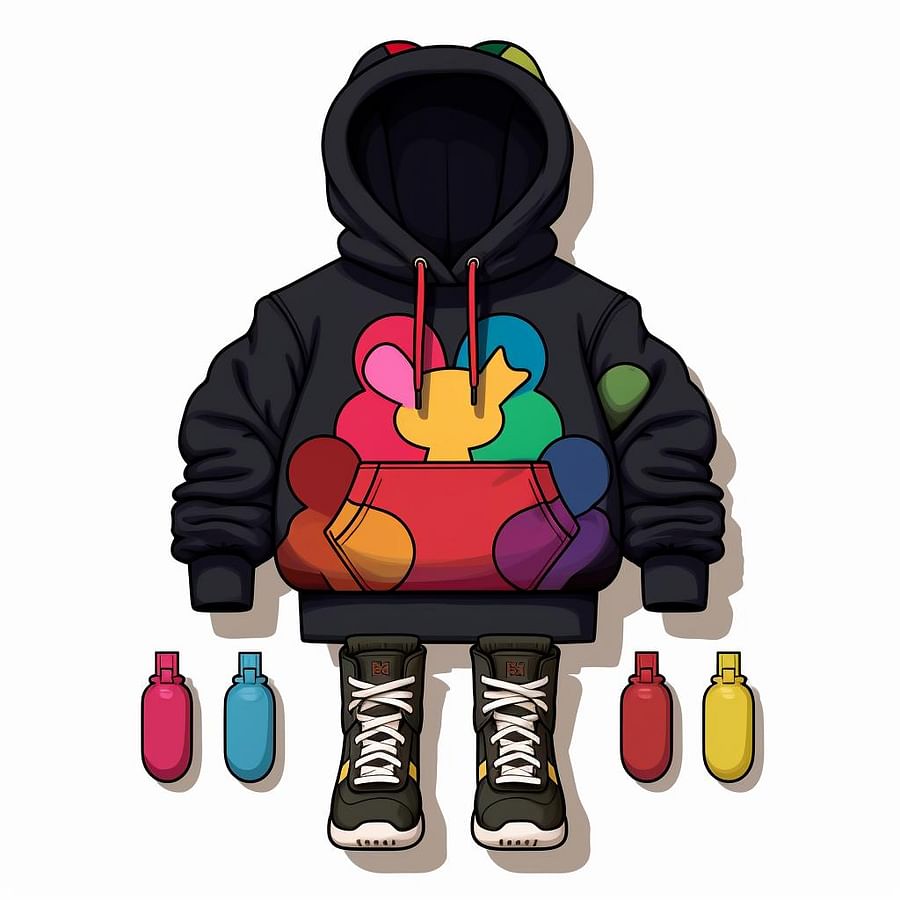 A complete Kaws hoodie outfit with sneakers