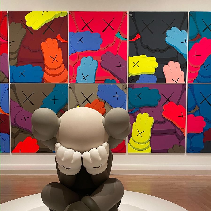 Collection of iconic Kaws art pieces