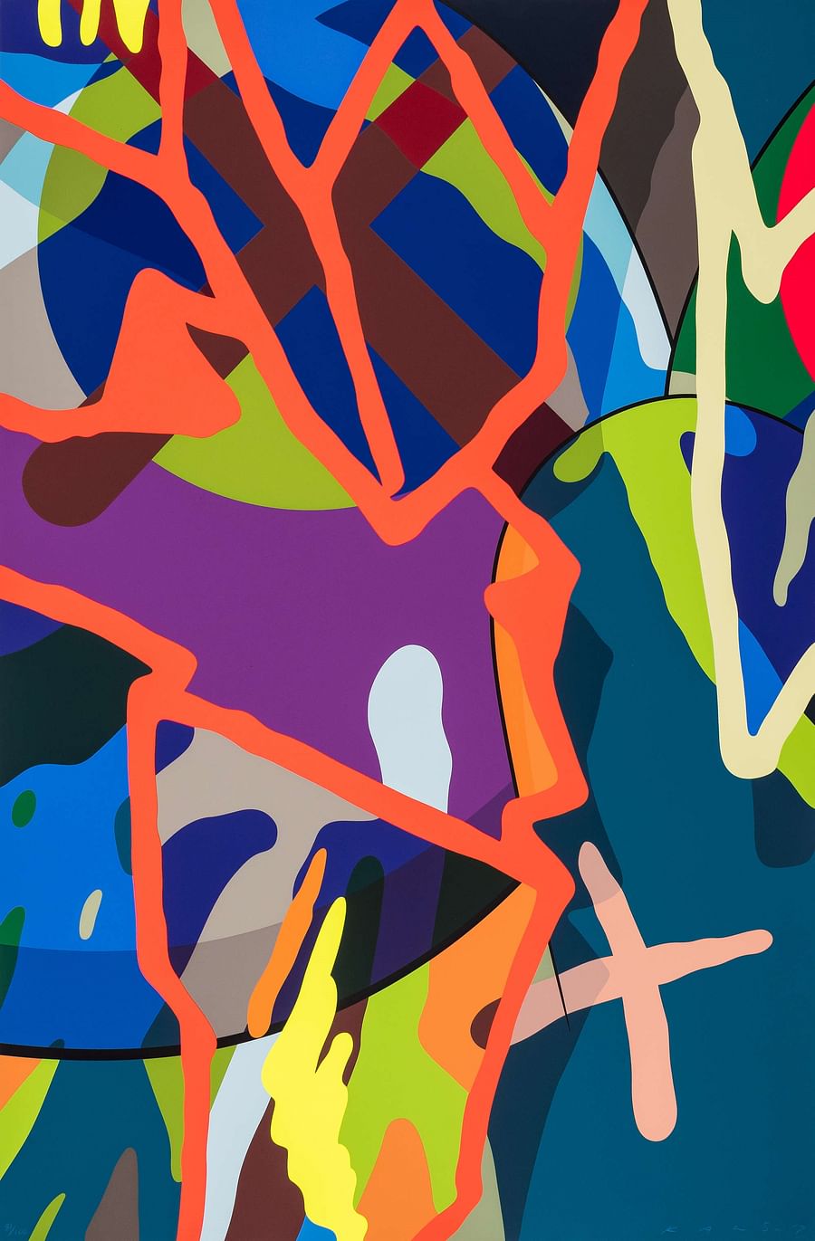 Kaws Untitled Colourful Painting