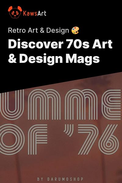 Discover 70s Art & Design Mags - Retro Art & Design 🎨