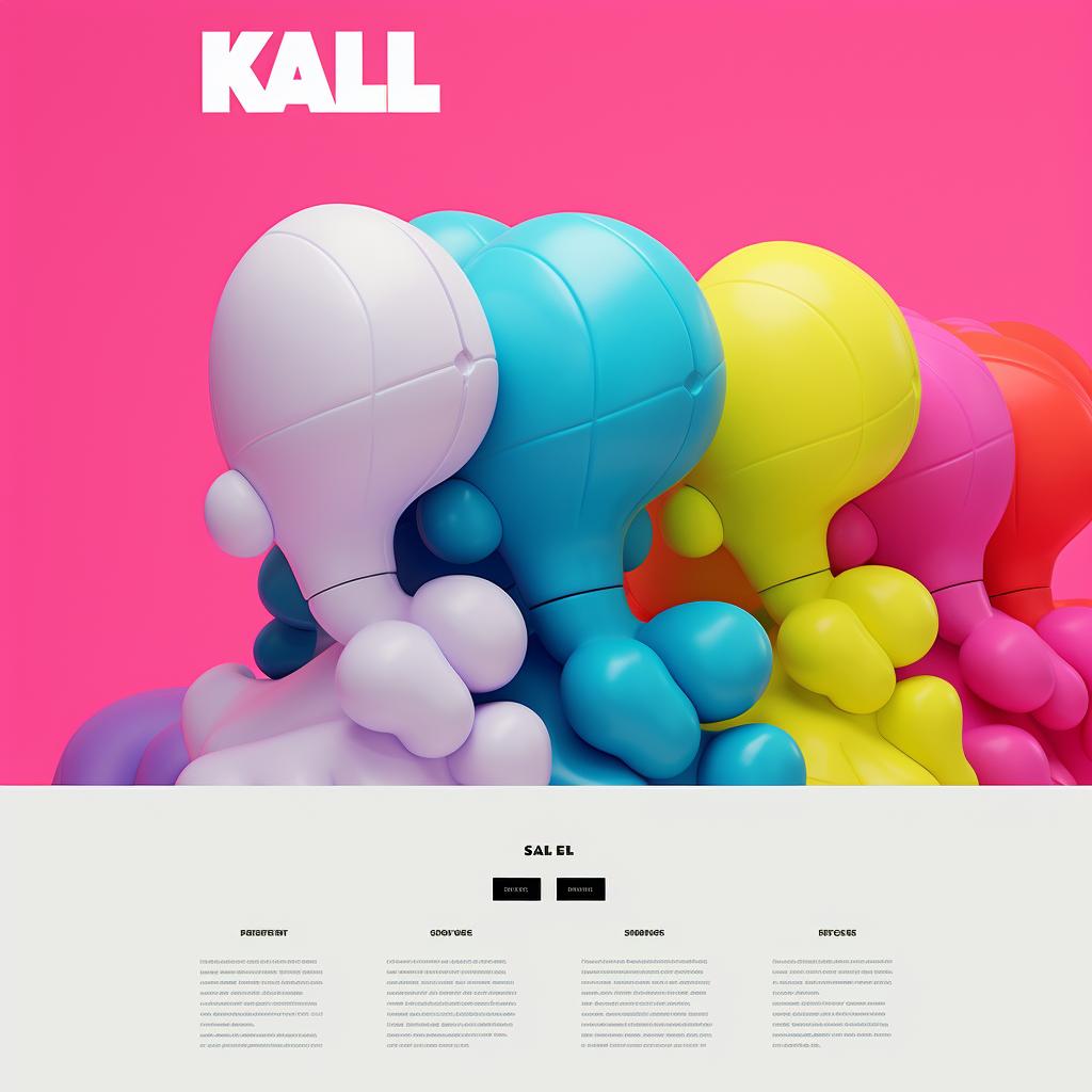 A screenshot of the 'Sell' section on the Kaws Art website
